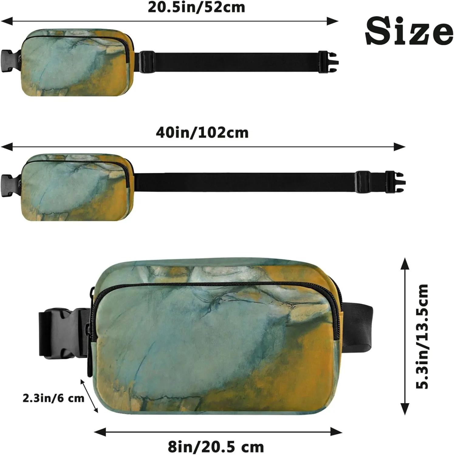 Edgar Degas Ballet Dancer Painting Womens Fanny Pack Waterproof Hip Pack Belt Bag Cute Crossbody Waist Purse
