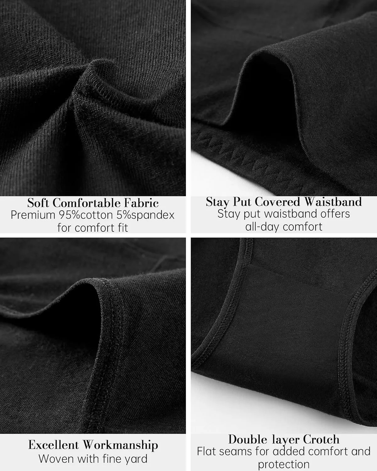 Eiggam Tummy Control Underwear Soft High Waisted underwear Full Coverage Briefs Breathable Postpartum Cotton Womens Panties
