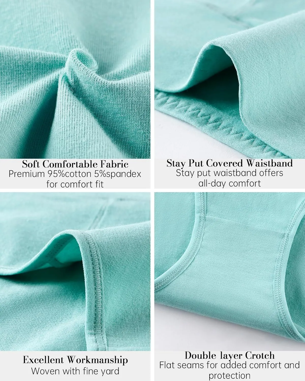 Eiggam Tummy Control Underwear Soft High Waisted underwear Full Coverage Briefs Breathable Postpartum Cotton Womens Panties