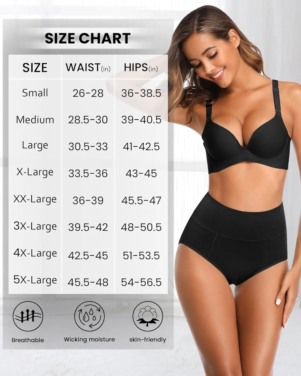 Eiggam Tummy Control Underwear Soft High Waisted underwear Full Coverage Briefs Breathable Postpartum Cotton Womens Panties