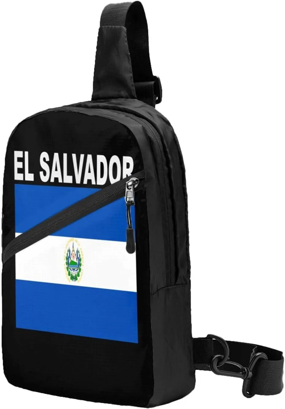 El Salvador Flag Crossbody Bag Portable Sling Bags Foldable Chest Daypack Reusable Sports Shoulder Backpack Diagonally Casual Rucksack Travel Bag