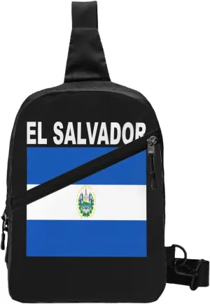 El Salvador Flag Crossbody Bag Portable Sling Bags Foldable Chest Daypack Reusable Sports Shoulder Backpack Diagonally Casual Rucksack Travel Bag