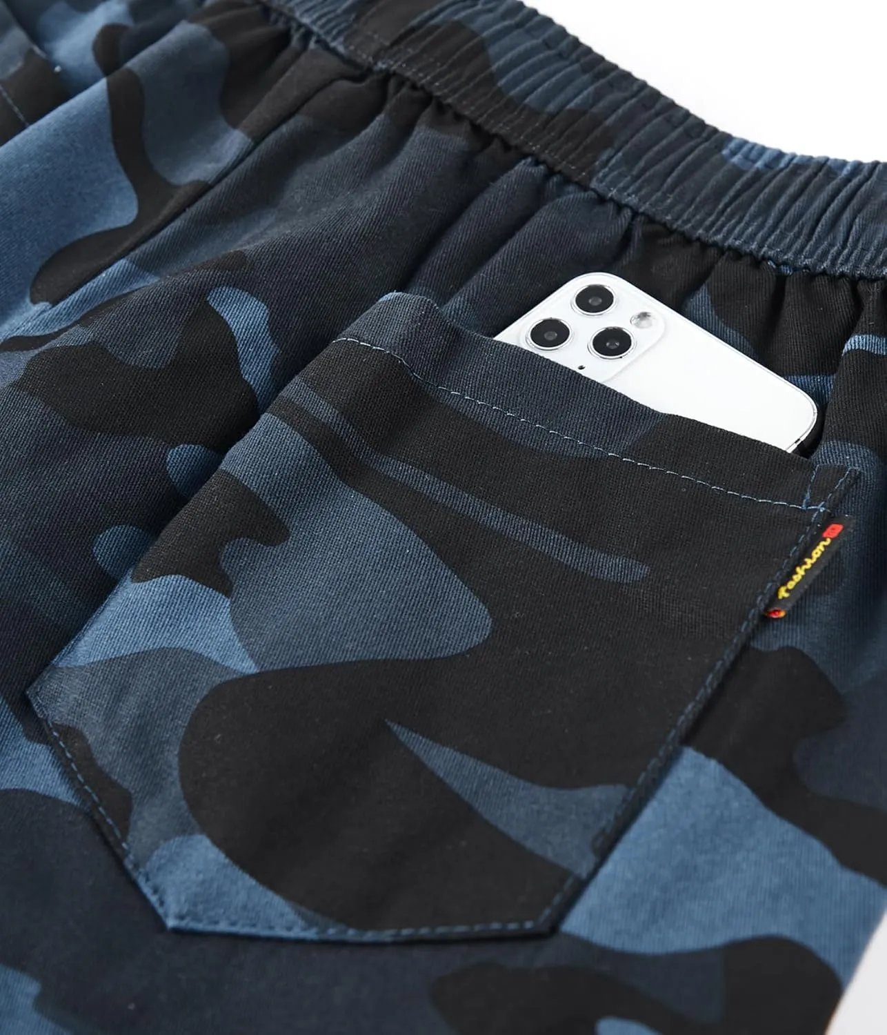 ELETOP Men's Cargo Shorts Elastic Waistband Drawstring Big and Tall Cotton Summer Casual Work Shorts