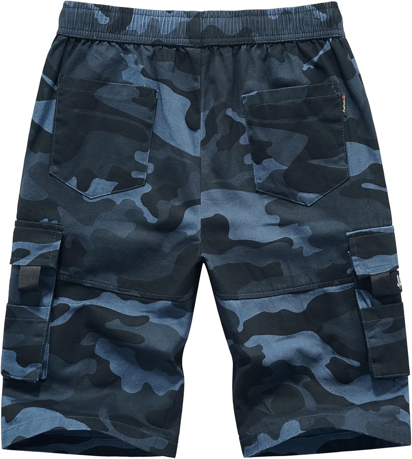 ELETOP Men's Cargo Shorts Elastic Waistband Drawstring Big and Tall Cotton Summer Casual Work Shorts