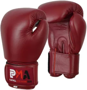 Elite Leather Classic Maroon Boxing Gloves