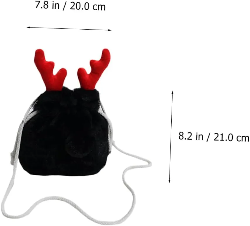 Elk Plush Bag Fuzzy Purse Shoulder Bag Purse Sling Bag for Women Christmas Cross Body Bag Cross Body