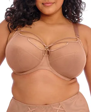 Elomi Women's Sachi Plunge Bra: Striking Design with On-Trend Strap Detailing. Low Front Plunge, Cotton Lined Panels DD  Bras
