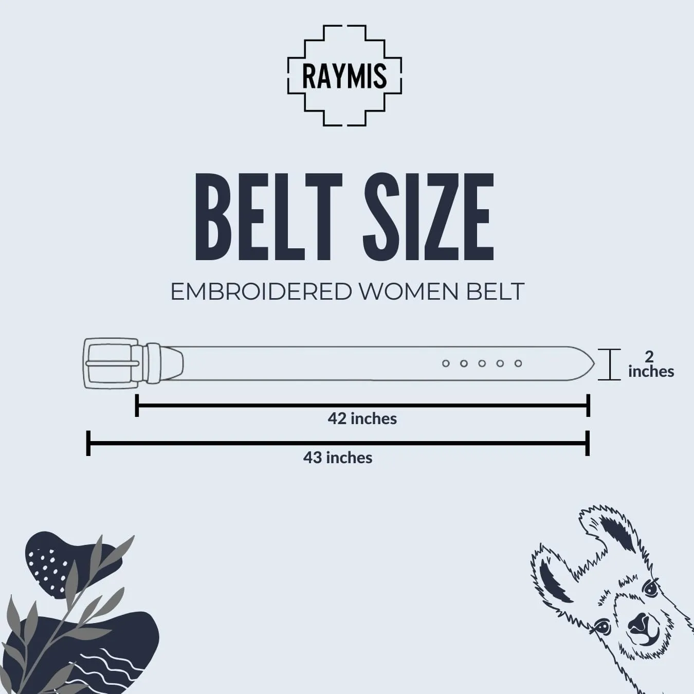 Embroidered Flower Belt for Women - Mexican Style Floral Belt