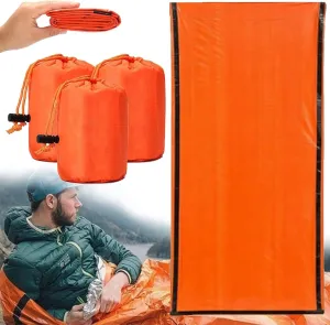 Emergency Sleeping Bag, 84"X36" Waterproof Survival Emergency Sleeping Bags for Survival, Pocket Size Survival Blanket, Thermal Bivy Sack for Outdoor Camping, Hiking