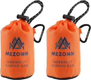 Emergency Sleeping Bag Survival Bivy Sack Use as Emergency Blanket Lightweight Survival Gear for Outdoor Hiking Camping Keep Warm After Earthquakes, Hurricanes and Other disasters