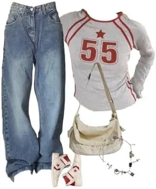EMMIOL Denim Jeans for Women Wide Leg Jeans Low Waist Baggy Jeans for Women Loose Boyfriends Jeans Denim Pants Y2K 90S