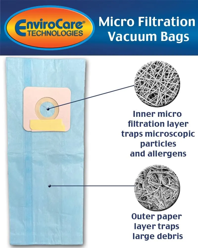 EnviroCare Replacement Micro Filtration Vacuum Cleaner Dust Riccar 2000, 4000 and Vibrance Series. Simplicity 5000, 6000 and Symmetry Type A 24 Bags, Pack of 24, Blue, Count