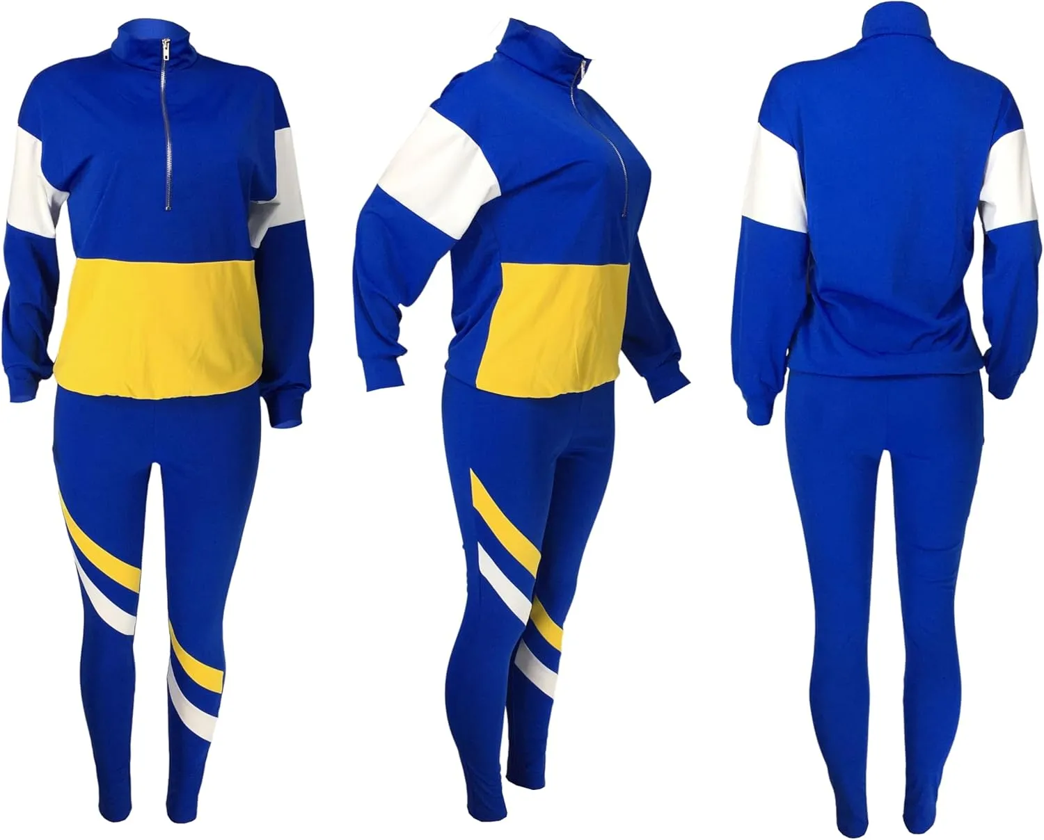 EOSIEDUR Women's Two Piece Outfits Zip Top Jacket and Elastic Waistband Pant Women Sweatsuit Tracksuit Sets