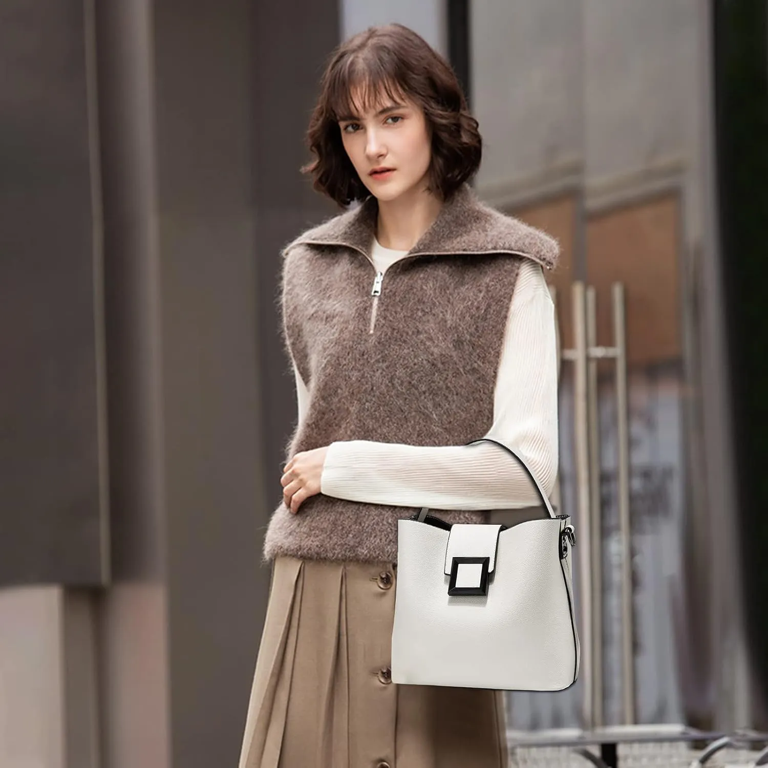 Ergocar Tote Bags for Women, Women's Tote Handbags, Fashion PVC, Women's Satchel, Purses Shoulder Bag, Woman Top-Handle Bags