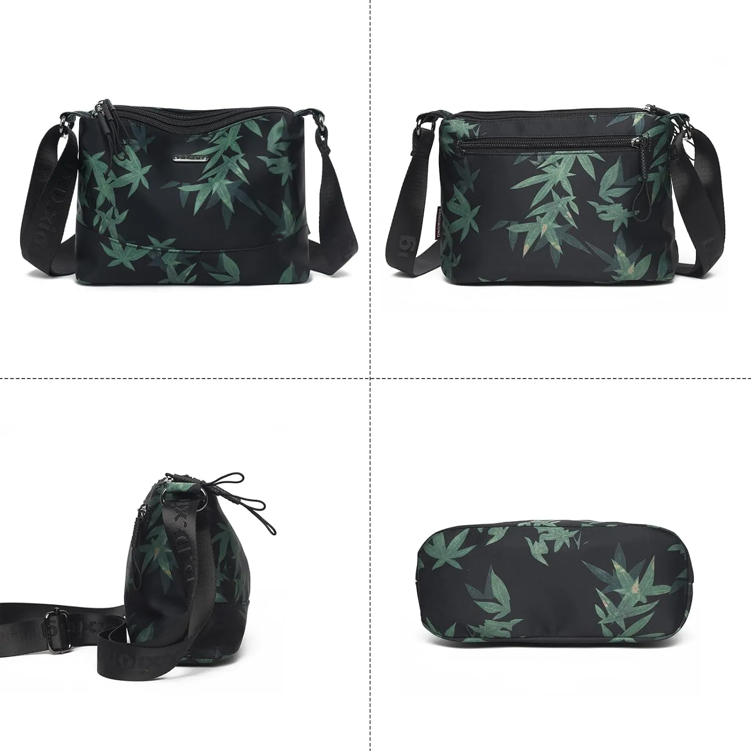 Eslcorri Crossbody Bags for Women, Small Shoulder Bag Nylon Simple Purse with Zipper, Lightweight Casual Simple Purse