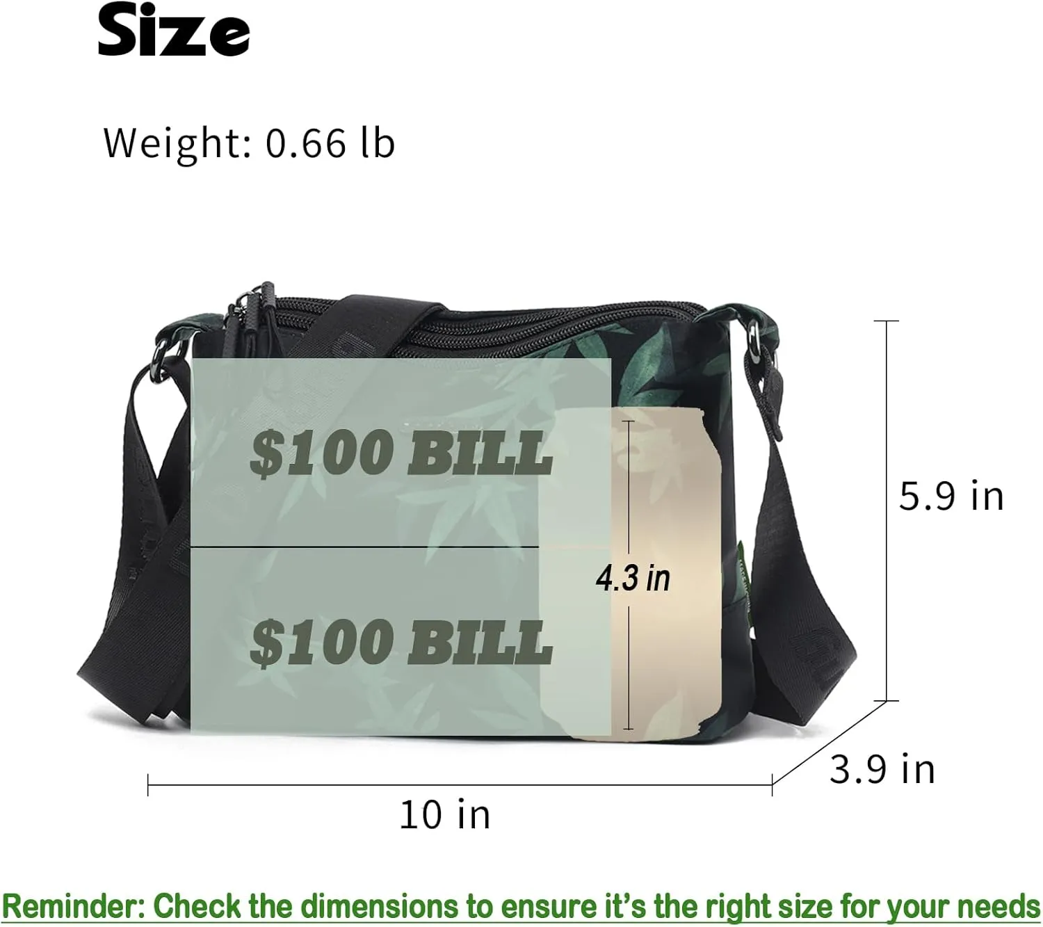 Eslcorri Crossbody Bags for Women, Small Shoulder Bag Nylon Simple Purse with Zipper, Lightweight Casual Simple Purse