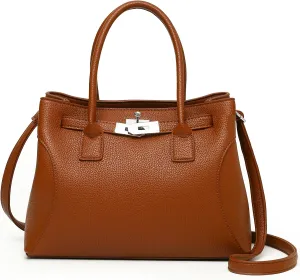 Eslcorri Women Top-Handle Satchel Bag Medium Tote Handbags Trendy Shoulder Purse PU Leather Ladies Crossbody Hobo Pocketbook