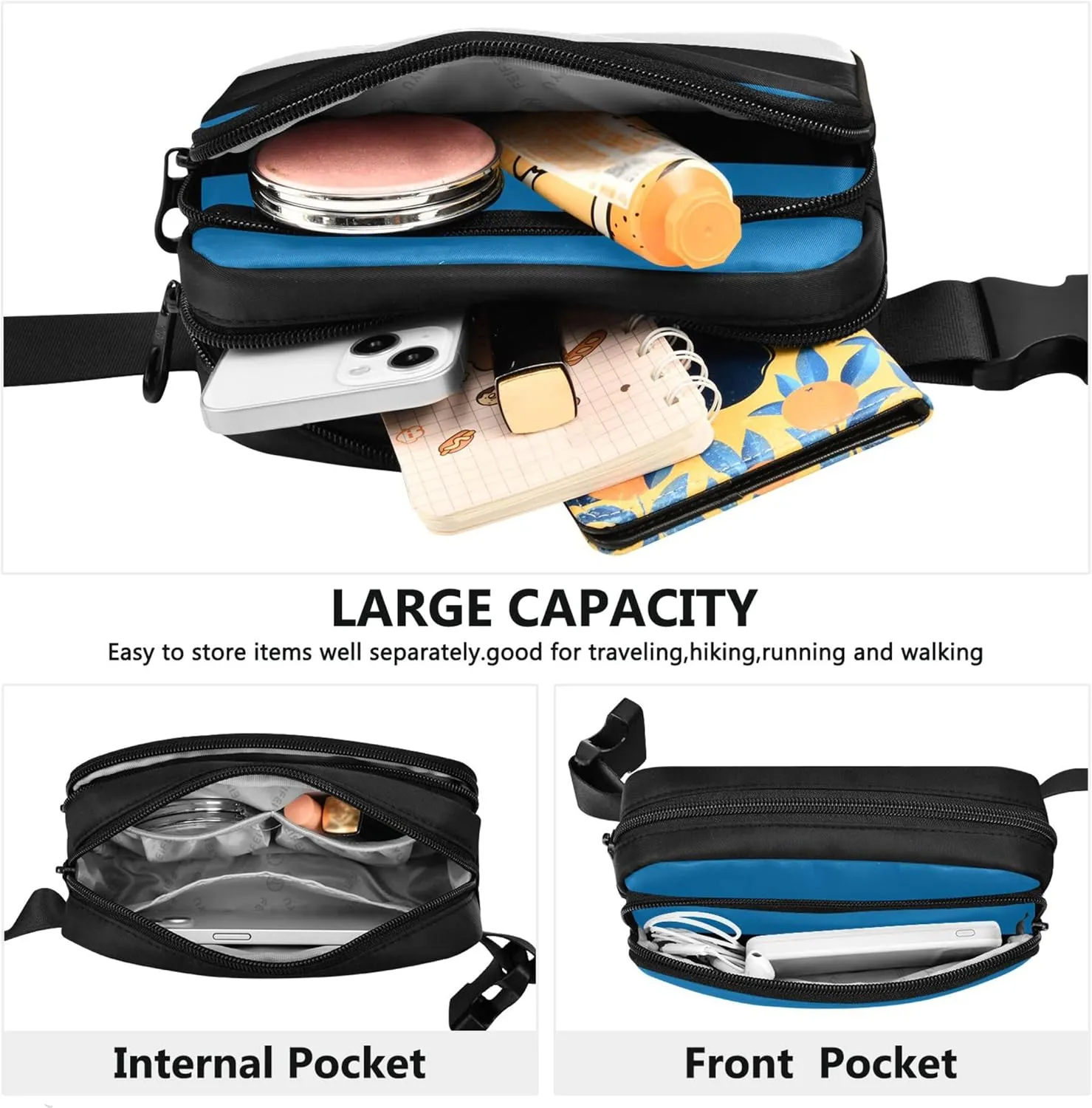 Estonia Flag Fanny Pack for Women Fashion Belt Bag Hip Pouch Waterproof Crossbody Waist Bag