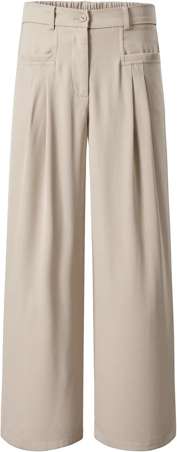 EVALESS Work Pants Women High Waisted Business Casual Outfits 2024 Office Dress Pant Trousers