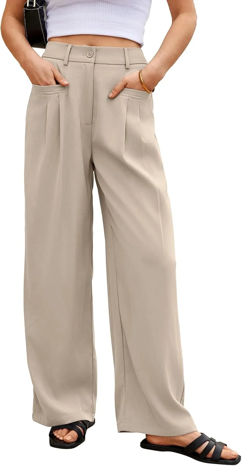 EVALESS Work Pants Women High Waisted Business Casual Outfits 2024 Office Dress Pant Trousers