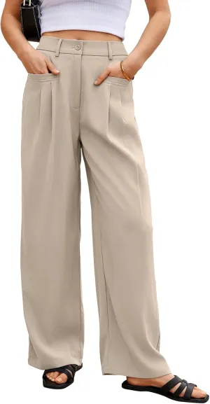 EVALESS Work Pants Women High Waisted Business Casual Outfits 2024 Office Dress Pant Trousers