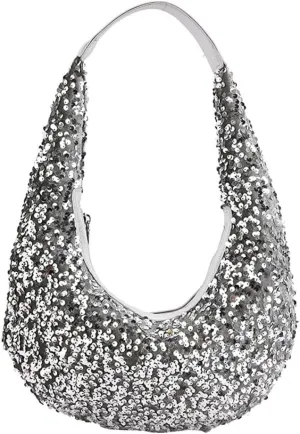 Evening Bags for Women Shiny Tote Hobo Purse Sparkly Satchel Metallic Handbag Clutch Shoulder Bag