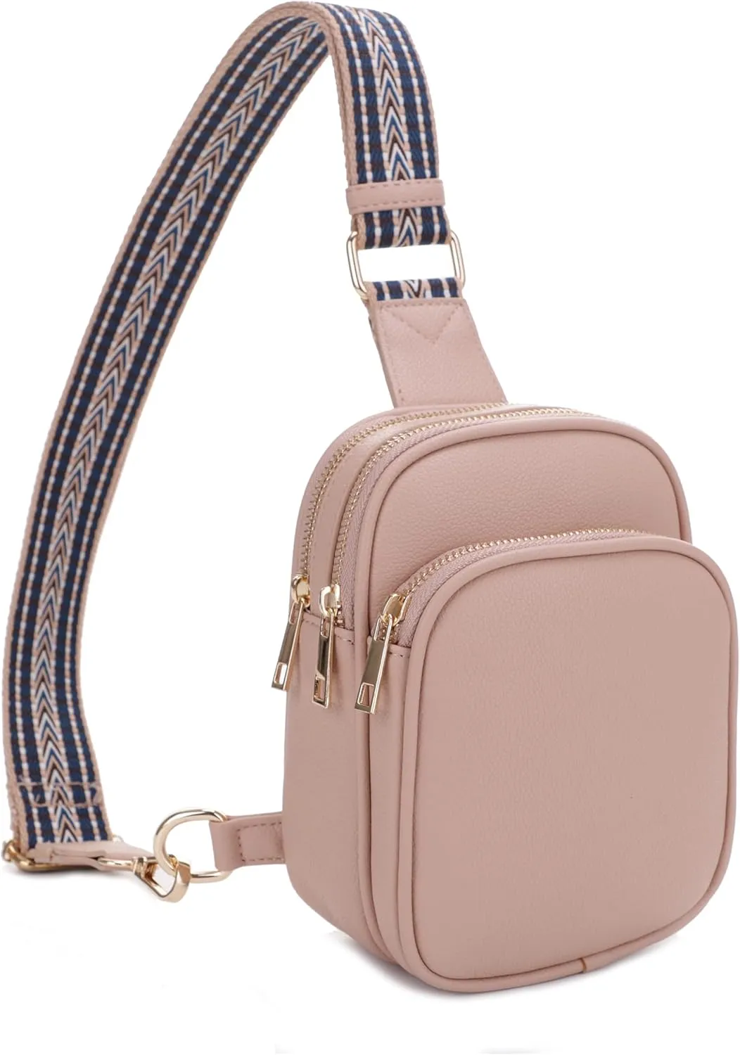 EVVE Small Sling Bag for Women Trendy Crossbody Purses Chest Bags Lightweight Travel Bag with Webbing Strap
