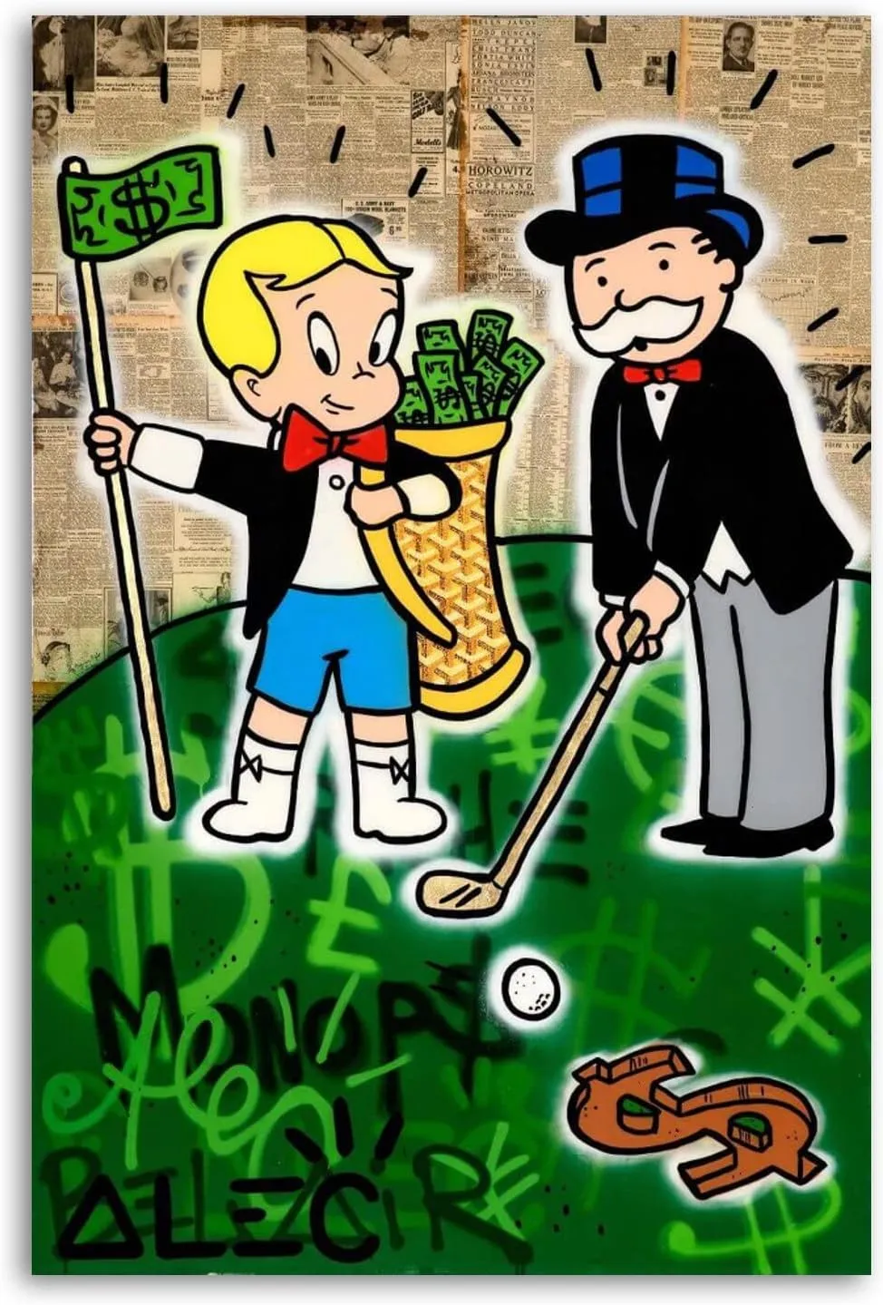 EWM ALEC Monopolys Goyards Golf Poster Decorative Painting Canvas Wall Art Living Room Posters Bedroom Painting 16x24inch(40x60cm)