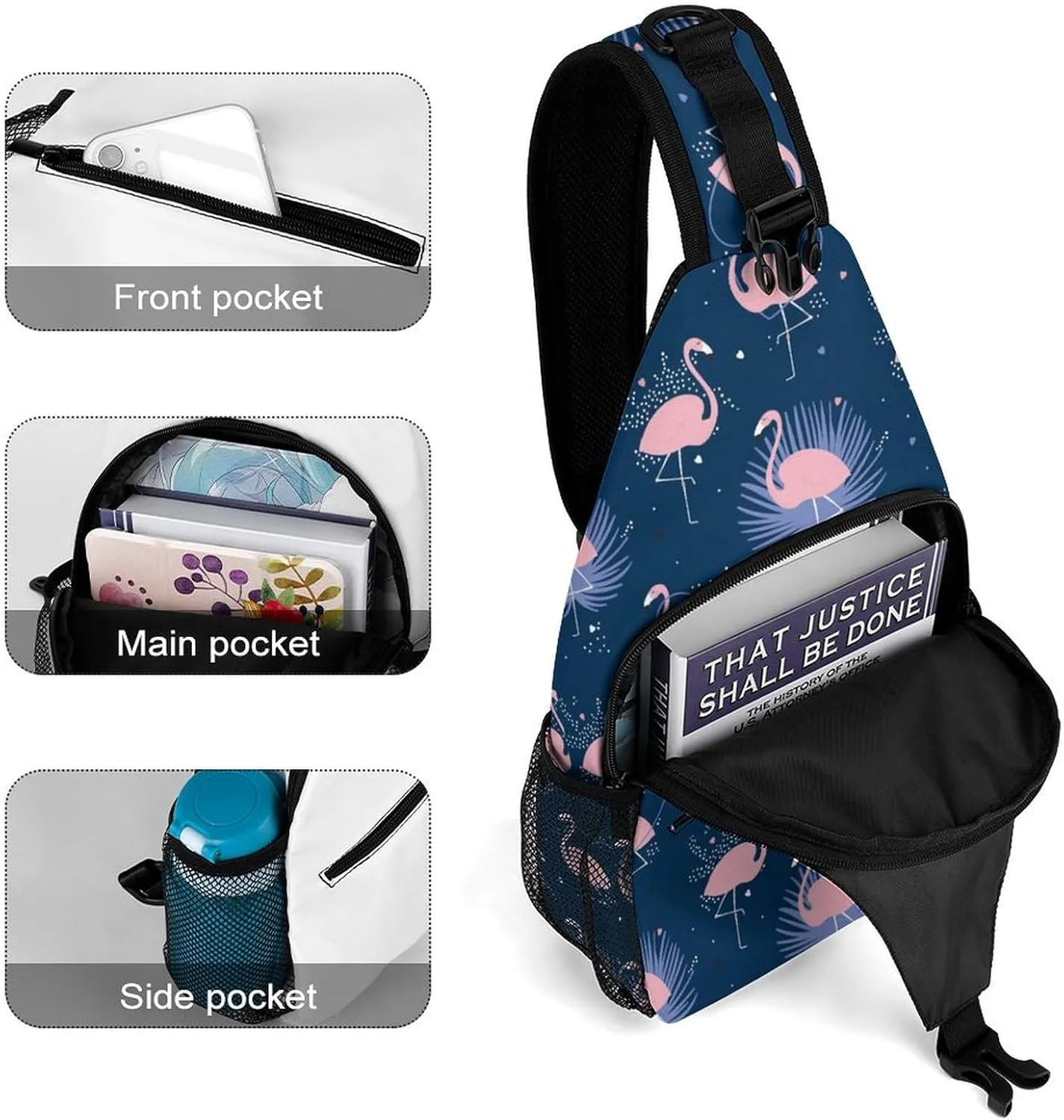Exotic Flamingos Versatile And Convenient Multipurpose Crossbody Bag - Perfect for Travel And Hiking