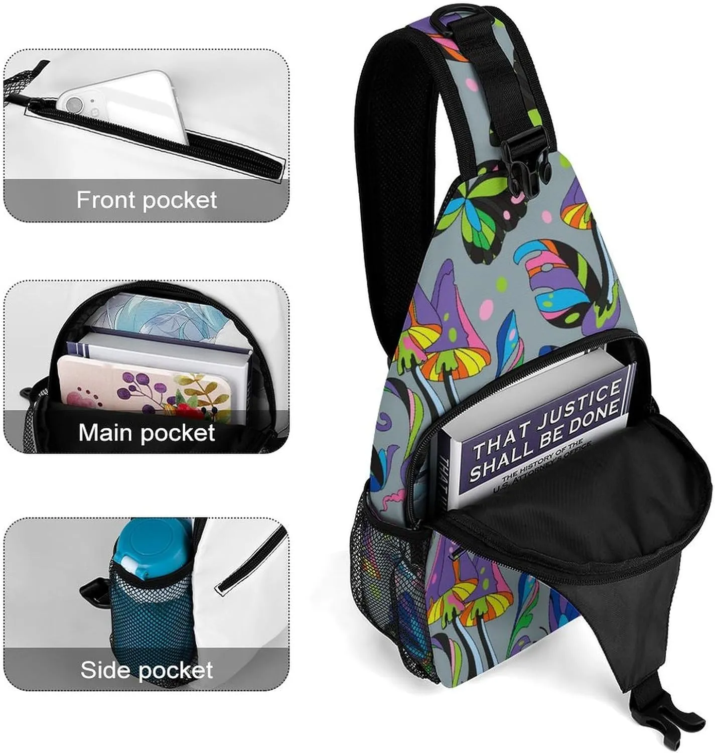 Eyes Versatile And Convenient Multipurpose Crossbody Bag - Perfect for Travel And Hiking