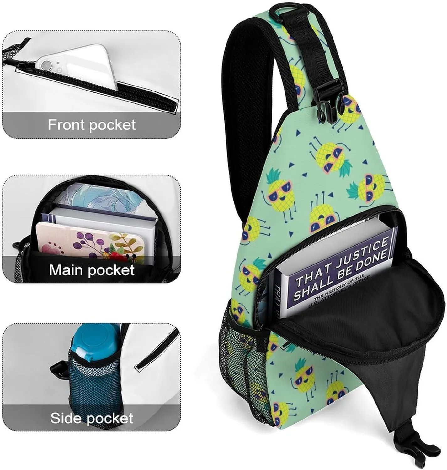 Eyes Versatile And Convenient Multipurpose Crossbody Bag - Perfect for Travel And Hiking