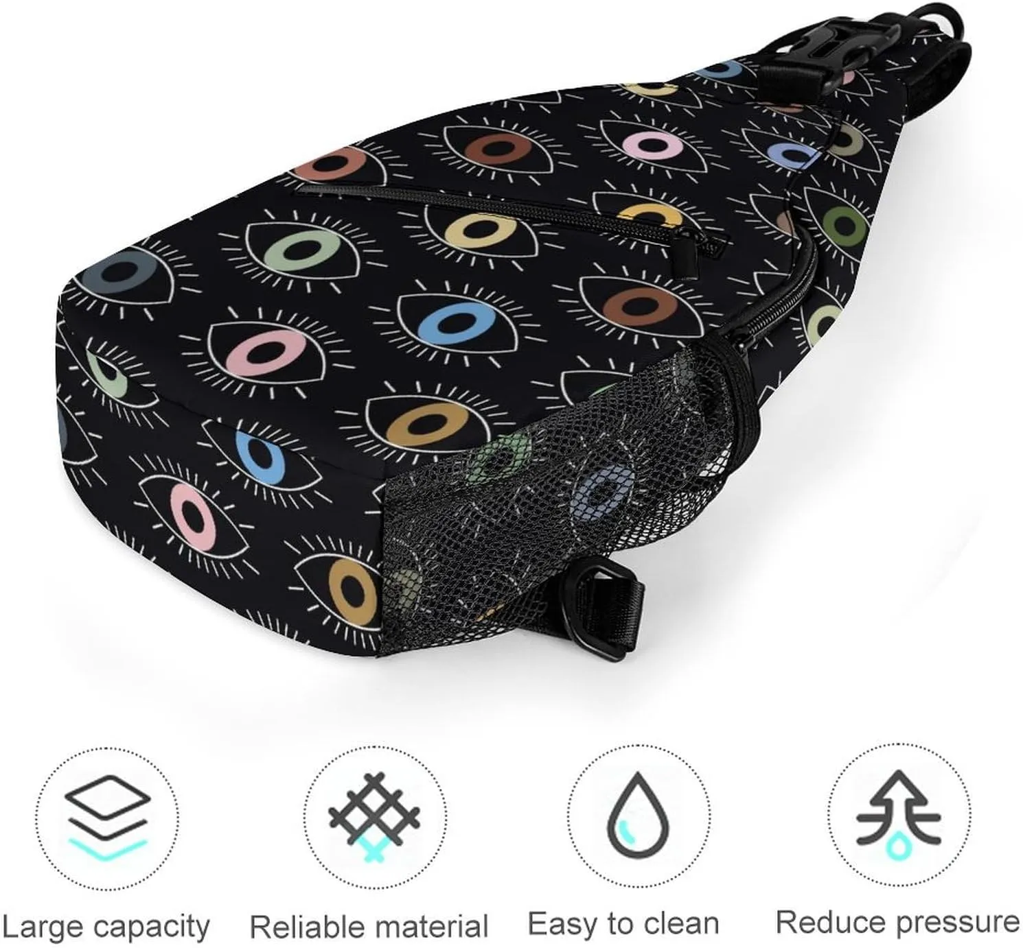 Eyes Versatile And Convenient Multipurpose Crossbody Bag - Perfect for Travel And Hiking