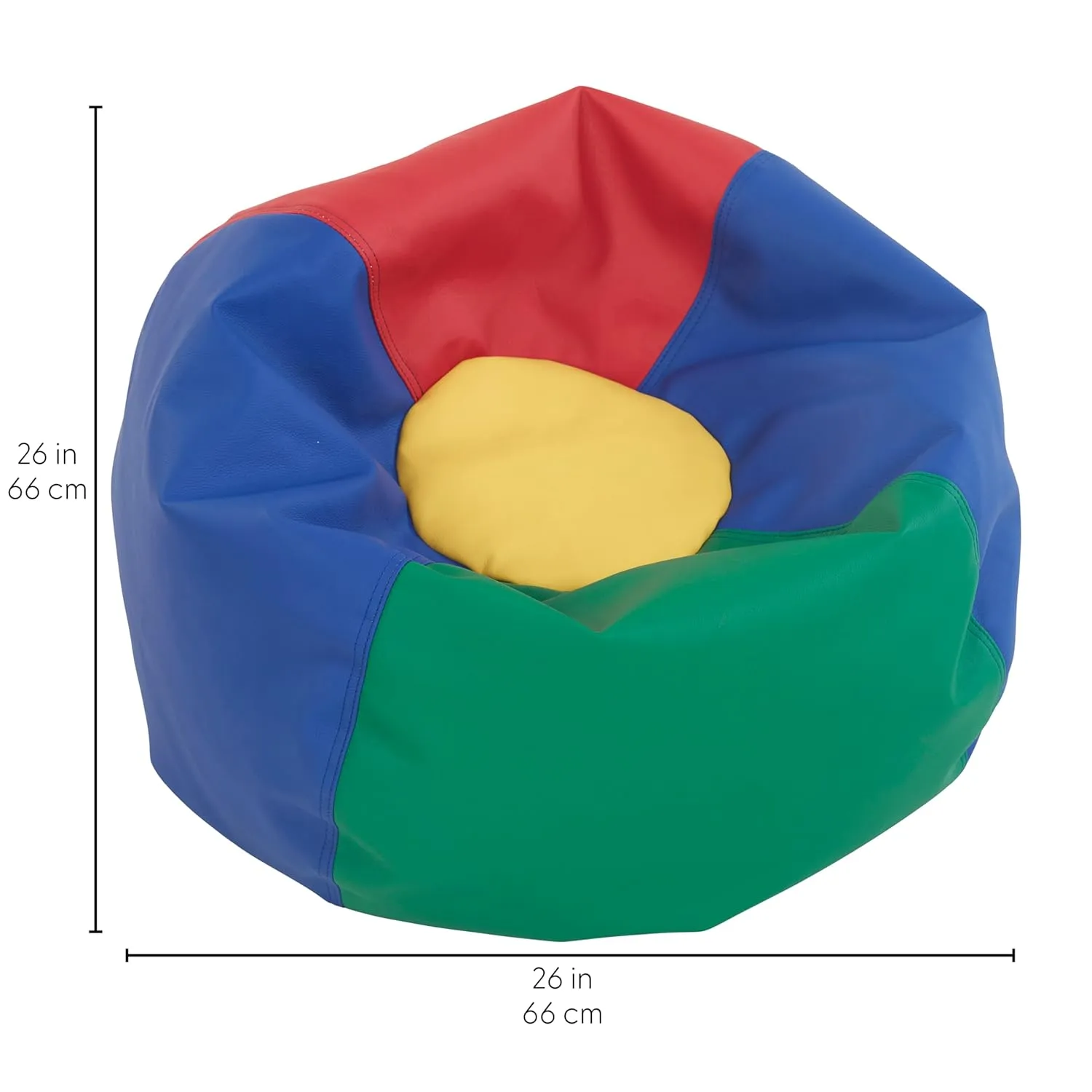 Factory Direct Partners 10477-AS SoftScape Classic 26" Junior Bean Bag Chair, Furniture for Kids, Libraries or Home - Assorted