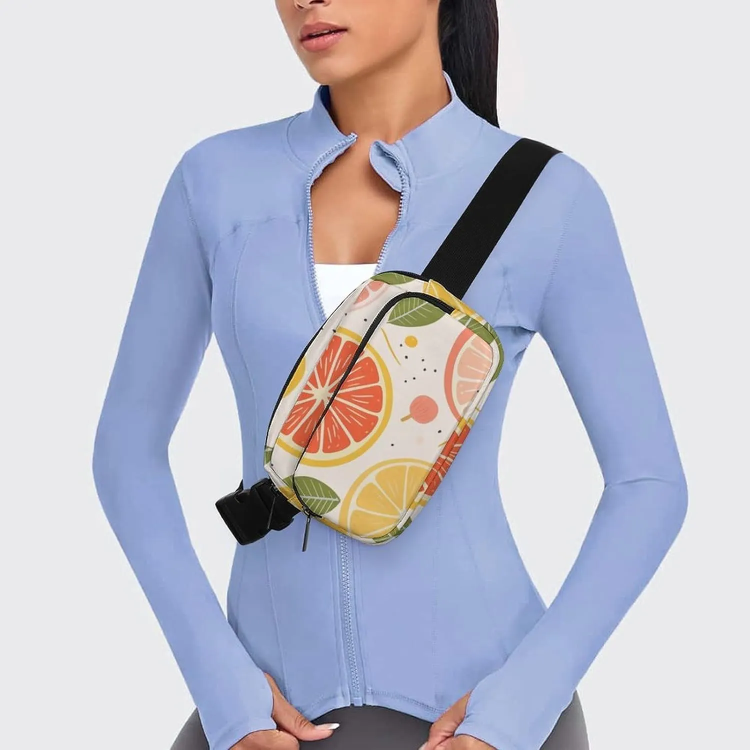 Fanny Pack for Men&Women Crossbody Waist Bag Small Sling Backpack Colorful Fruit Print Belt Bag