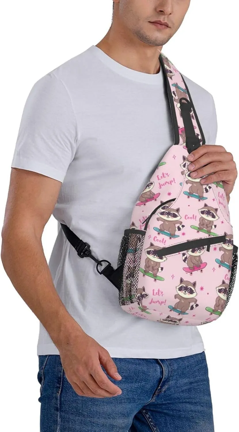 Fashion Chest Sling Bag For Women Men Adjustable Strap Crossbody Shoulder Backpack Hiking Travel Casual Unisex Daypack