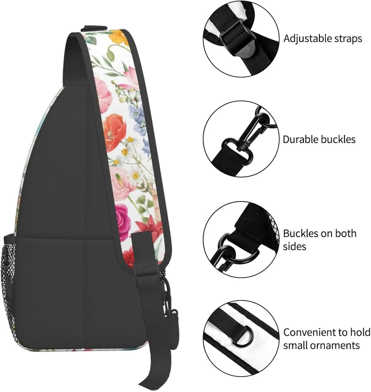 Fashion Chest Sling Bag For Women Men Adjustable Strap Crossbody Shoulder Backpack Hiking Travel Casual Unisex Daypack