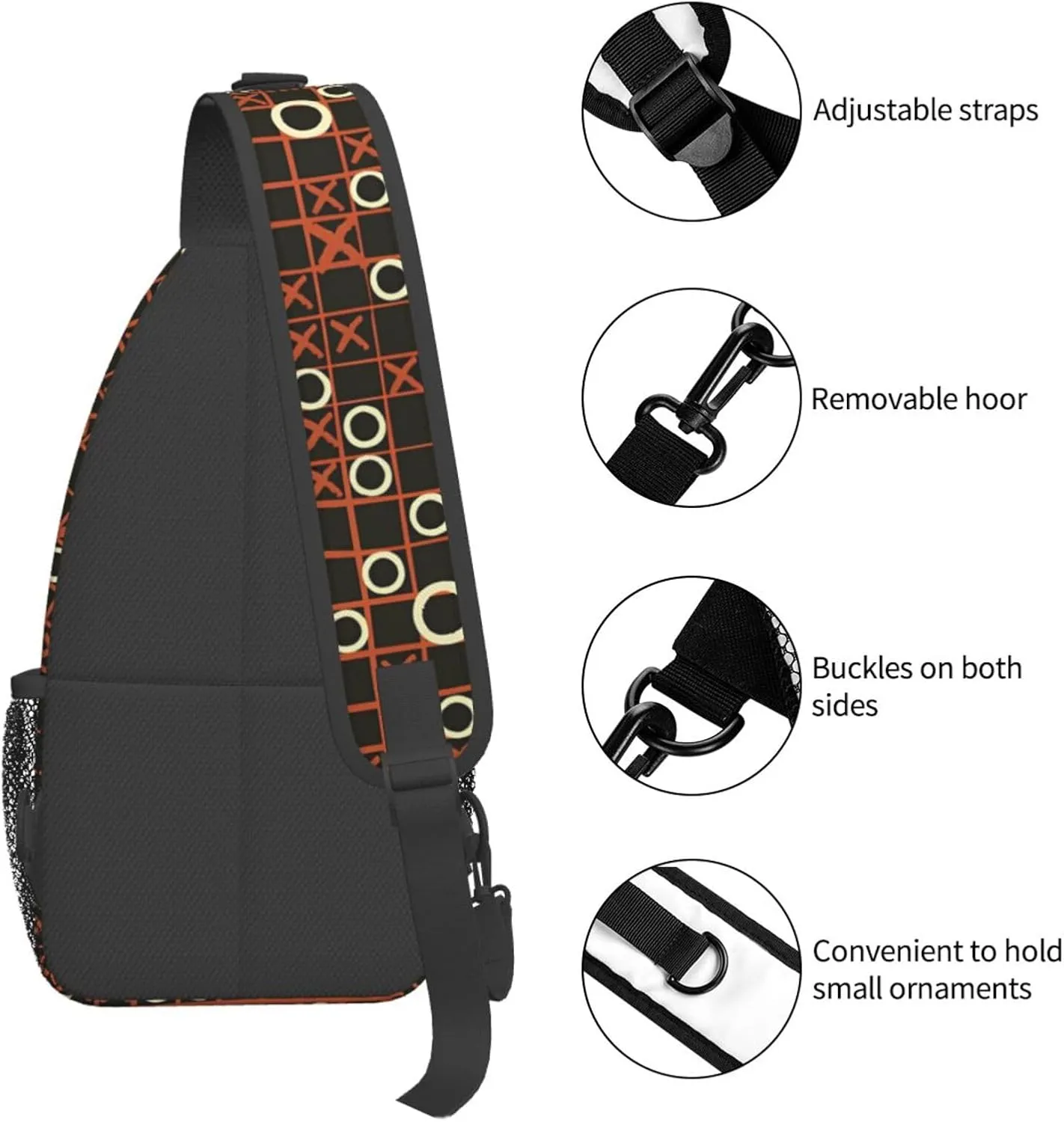 Fashion Chest Sling Bag For Women Men Adjustable Strap Crossbody Shoulder Backpack Hiking Travel Gym Unisex Daypack