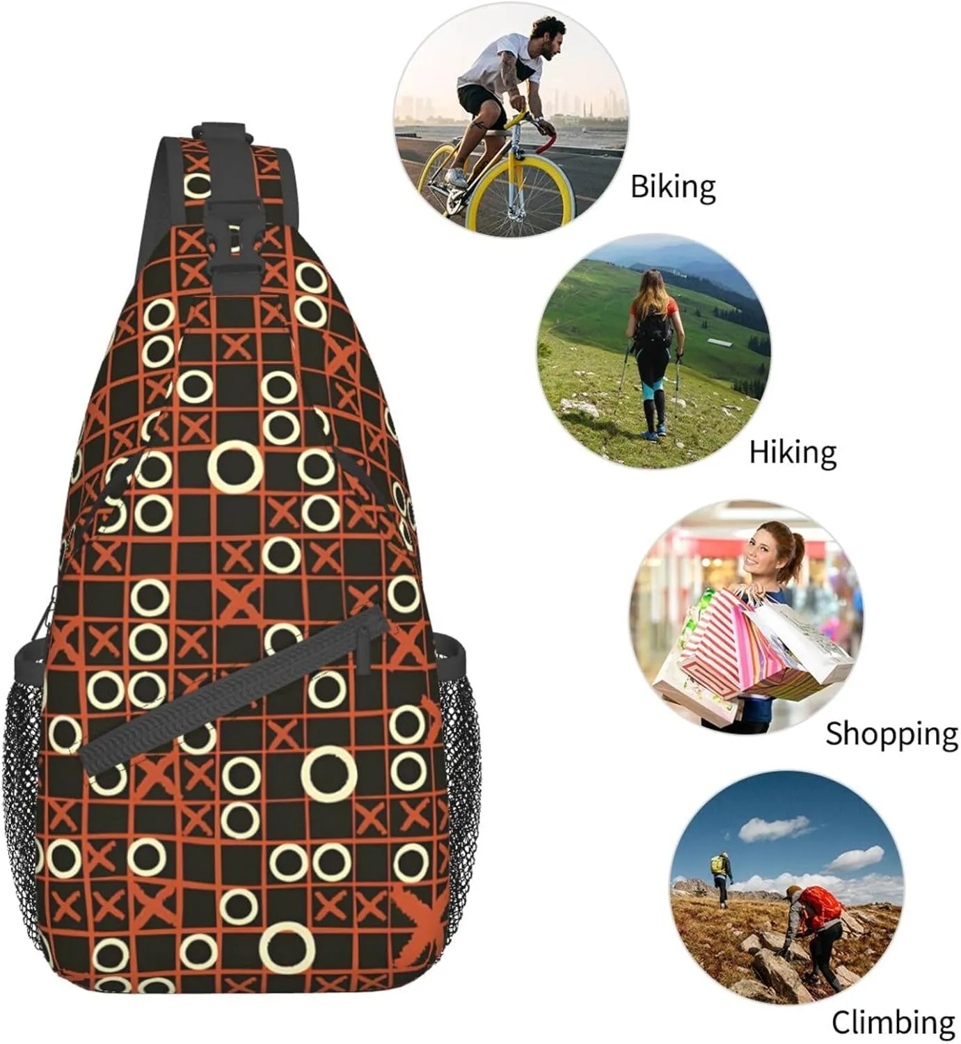 Fashion Chest Sling Bag For Women Men Adjustable Strap Crossbody Shoulder Backpack Hiking Travel Gym Unisex Daypack