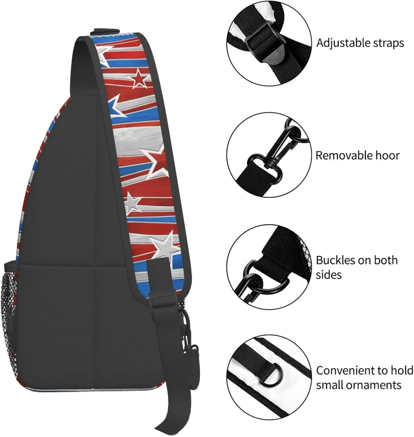Fashion Chest Sling Bag For Women Men Adjustable Strap Crossbody Shoulder Backpack Hiking Travel Gym Unisex Daypack