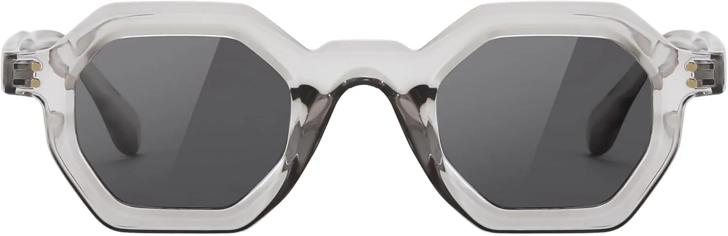 FEISEDY Octagon Sunglasses for Women - Thick Frame Fashion Rectangle Sun Glasses - Summer UV400 Protection