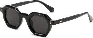 FEISEDY Octagon Sunglasses for Women - Thick Frame Fashion Rectangle Sun Glasses - Summer UV400 Protection