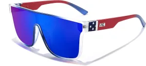 FEISEDY Sunglasses for Women Men, Fashion Mirrored Single Lens, Driving Beach Sunnies UV400 Shades B2996