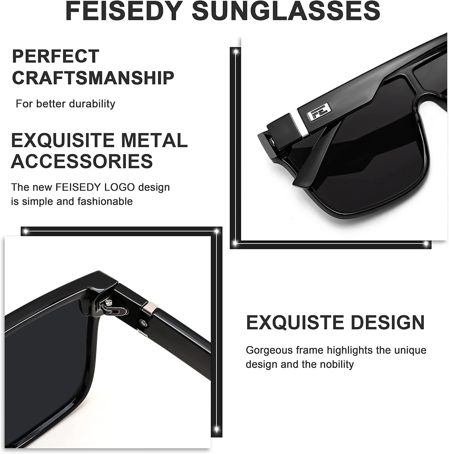 FEISEDY Sunglasses for Women Men, Fashion Mirrored Single Lens, Driving Beach Sunnies UV400 Shades B2996