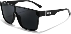 FEISEDY Sunglasses for Women Men, Fashion Mirrored Single Lens, Driving Beach Sunnies UV400 Shades B2996