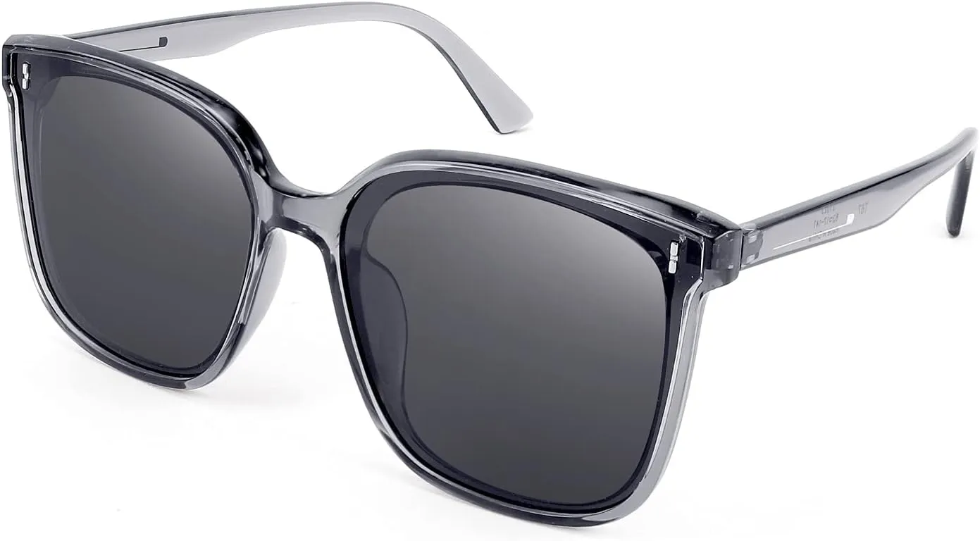 FEISEDY Women Oversized Vintage Polarized Sunglasses Square Cute Trendy Classic Simple Men B2758
