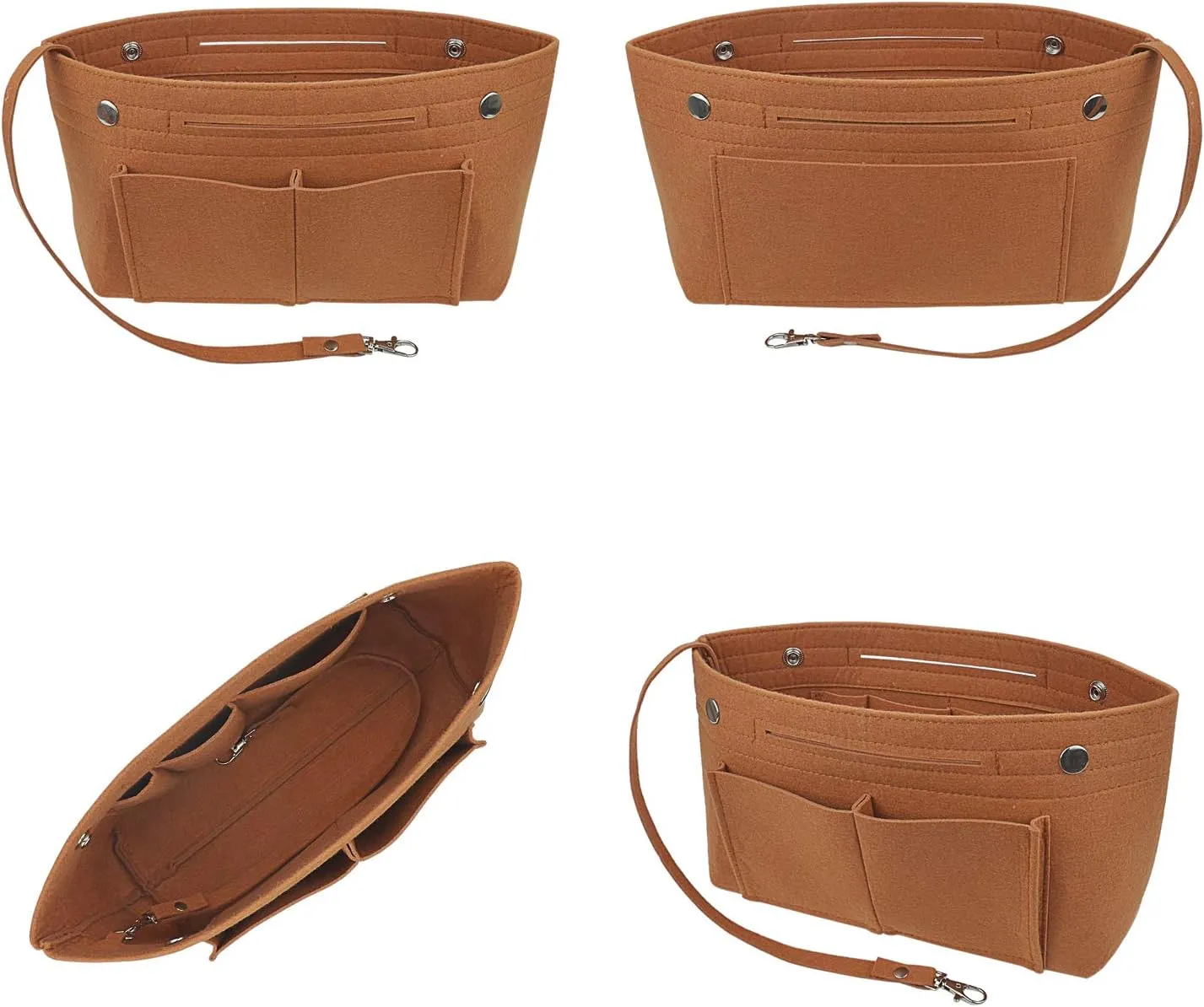Felt Tote Handbag Purse Organizer Insert Divider Shaper Bag in Bag