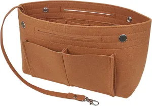 Felt Tote Handbag Purse Organizer Insert Divider Shaper Bag in Bag