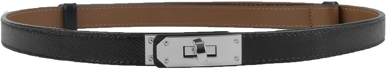 FENLDY Adjustable Thin Belts For Womens Skinny Belts For Dresses Womens Solid Color Alloy Turn Lock Belts For Jeans