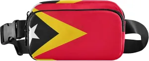 File Timor Leste Flag Women Fanny Packs Waterproof Large Hip Belt Bag Cute Waist Pack for Women