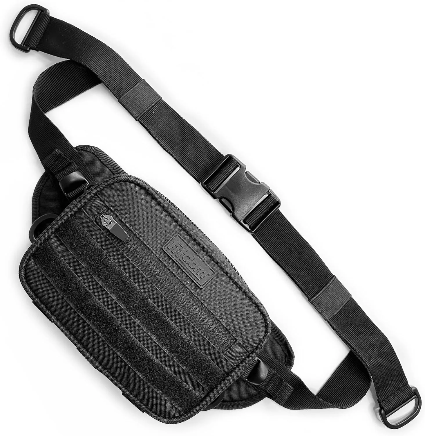Fitdom Tactical Inspired Compact Fanny Pack For Men. Perfect Techwear Accessories EDC Bag For Men. 2 Pockets Multi-Functional Waist Pack
